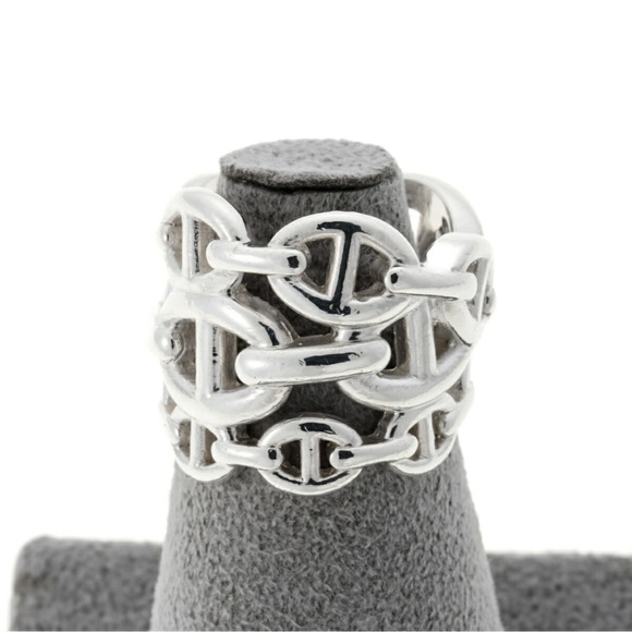 HERMES Chaine d'Ancre Anchaîne GM Ring Ag925 Silver S-158516 - Picture 1 of 8
